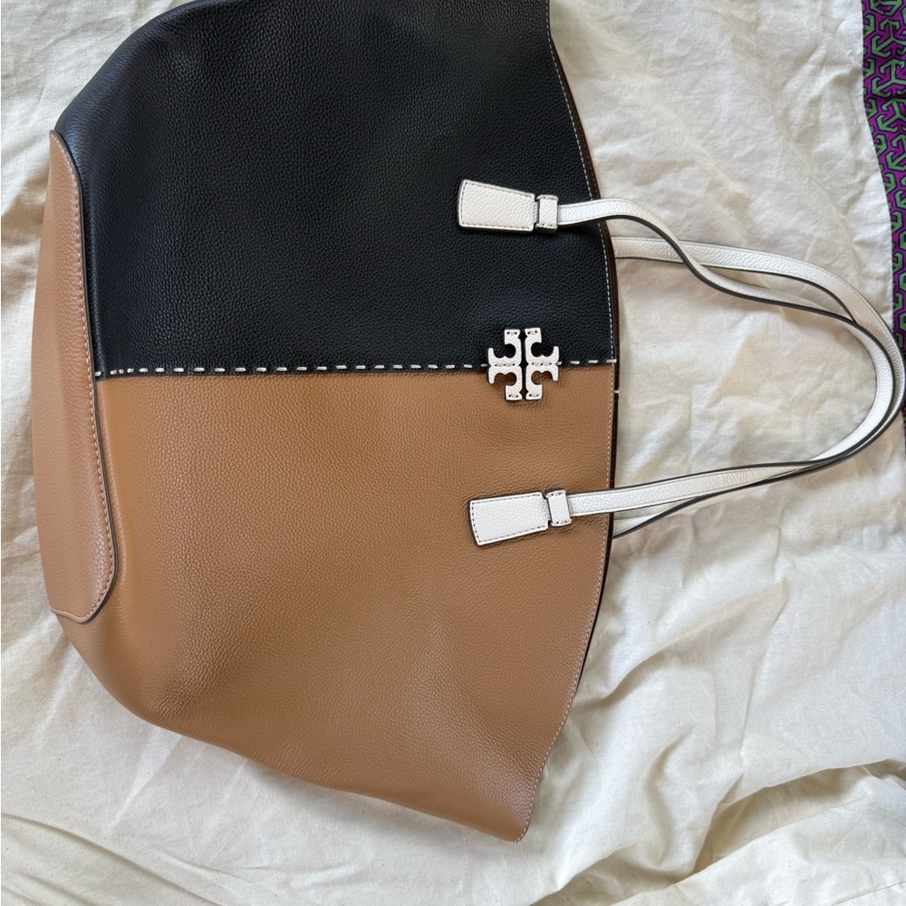 Tory Burch Black and Brown Tote